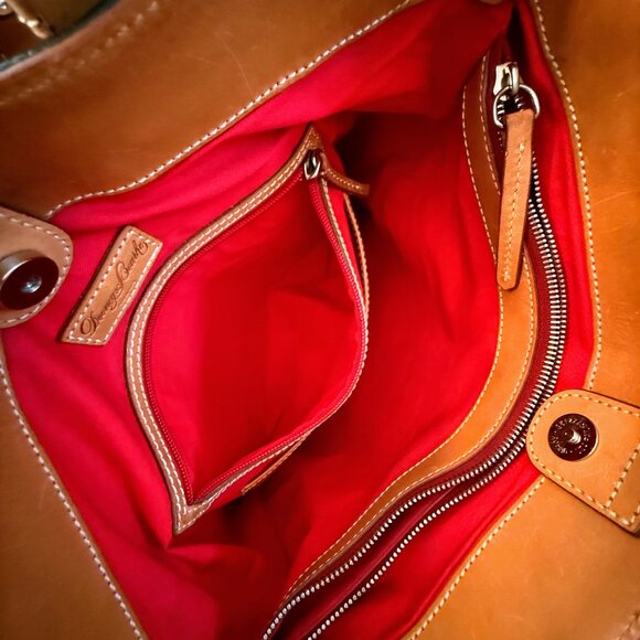 Dooney & Bourke Pebble Grain Tote – Black Leather with Red Lining | Excellent Co - Picture 16 of 16